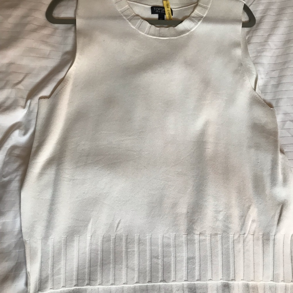 High Low Sleeveless Sweater Top Shop